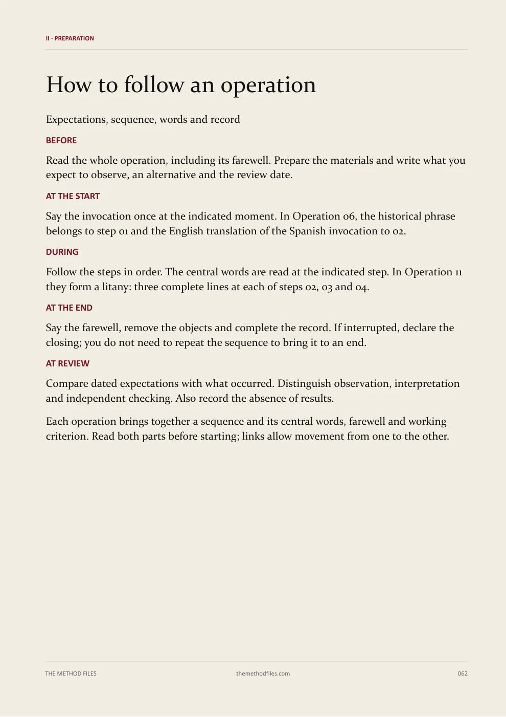 Beelzebub · How to follow an operation