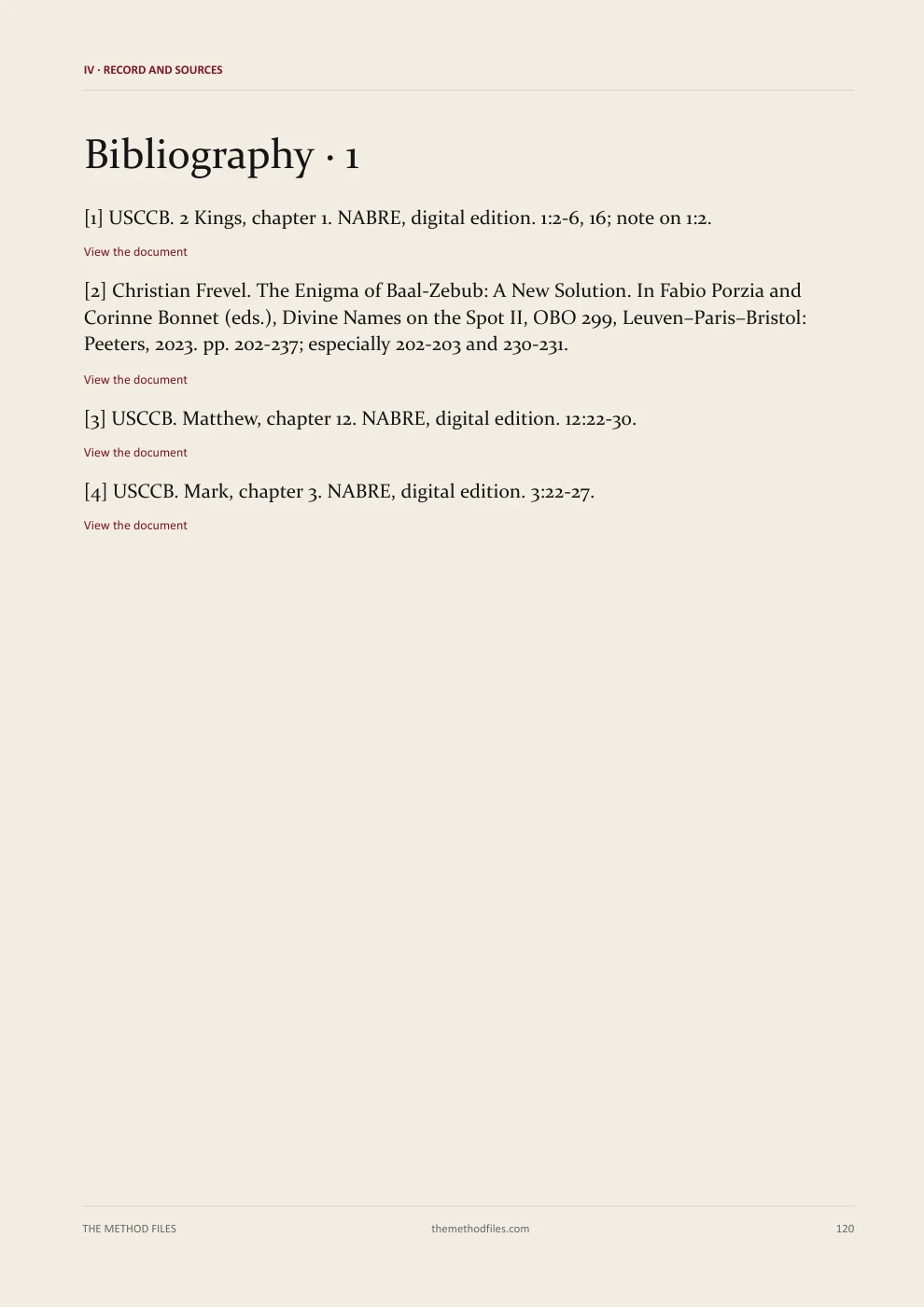 Beelzebub · Bibliography · 1
