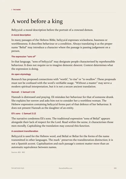 Page 9 of Belial: A word before a king