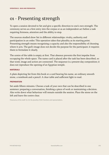 Page 72 of Set: Presenting strength