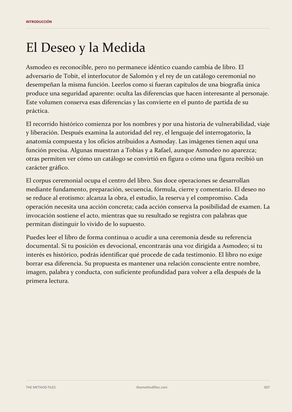 Asmodeo · El Deseo y la Medida