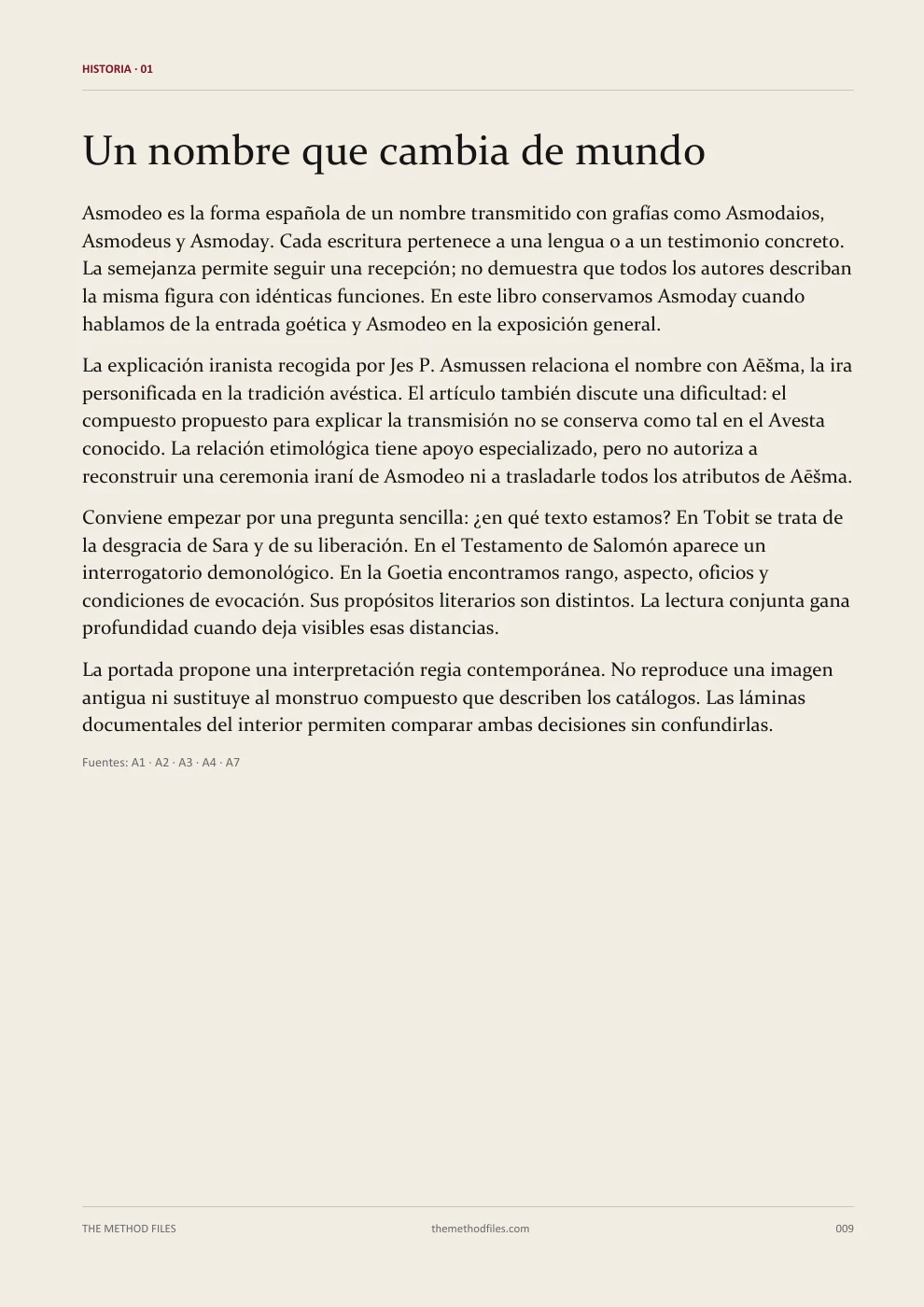 Asmodeo · Un nombre que cambia de mundo