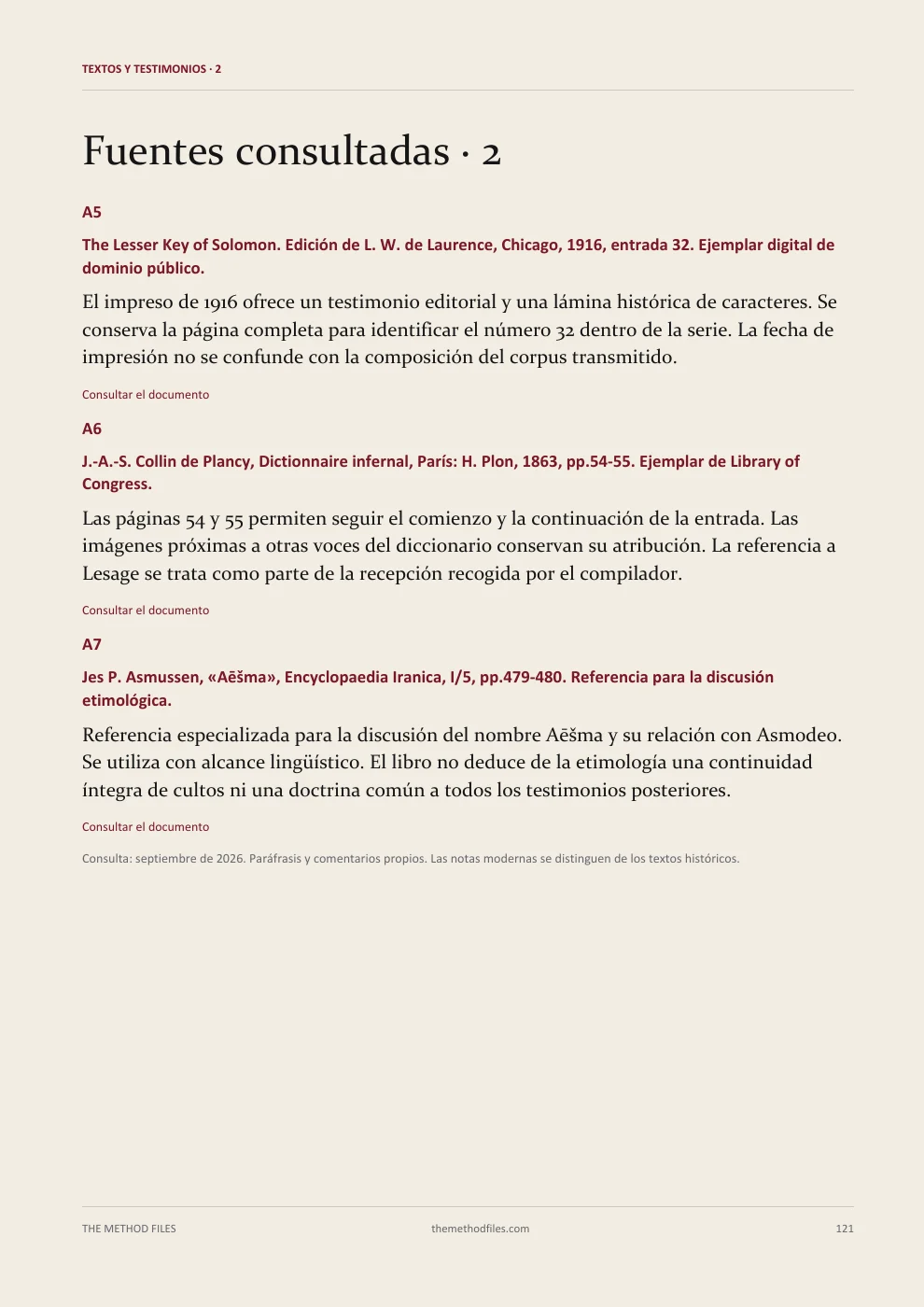Asmodeo · Fuentes consultadas · 2