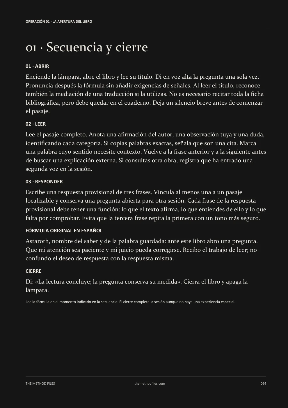 Astaroth · 01 · Secuencia y cierre