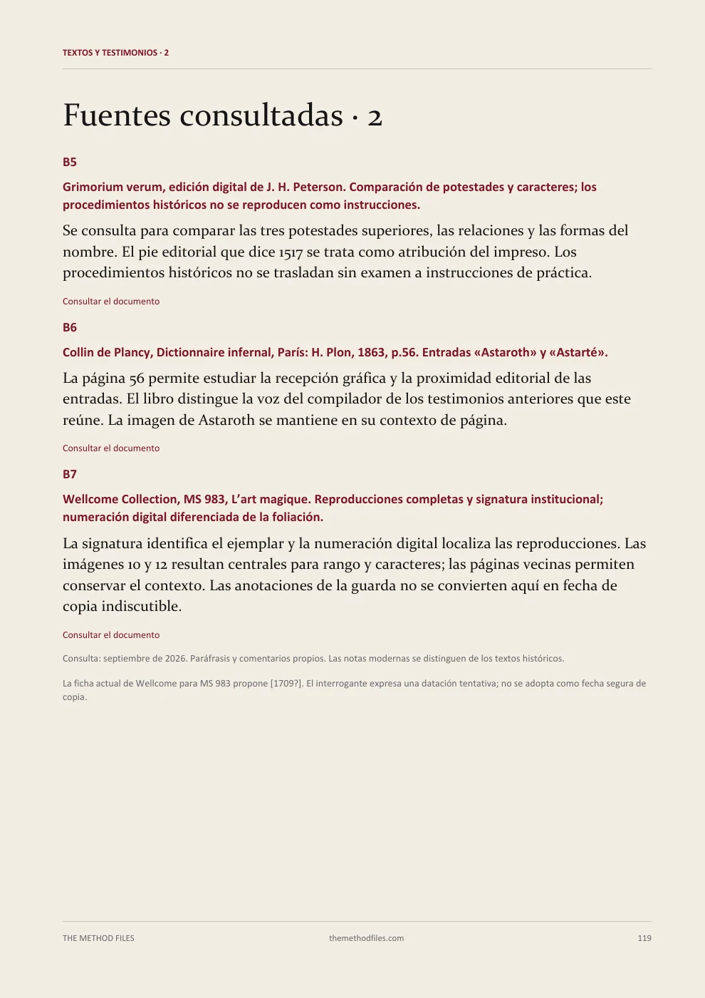 Astaroth · Fuentes consultadas · 2