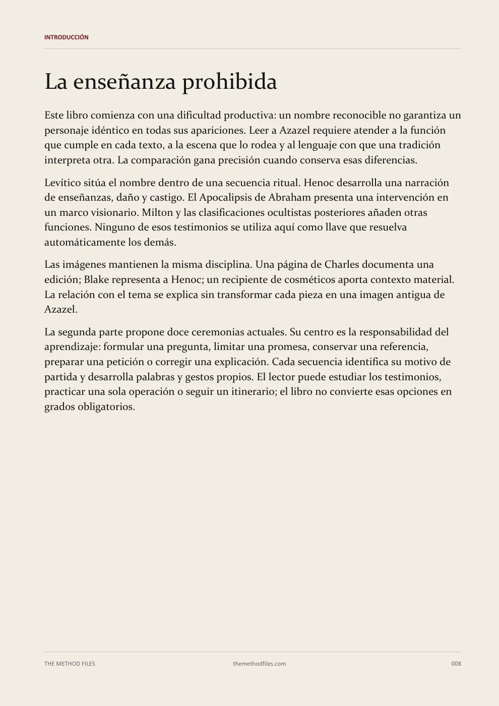 Azazel · La enseñanza prohibida