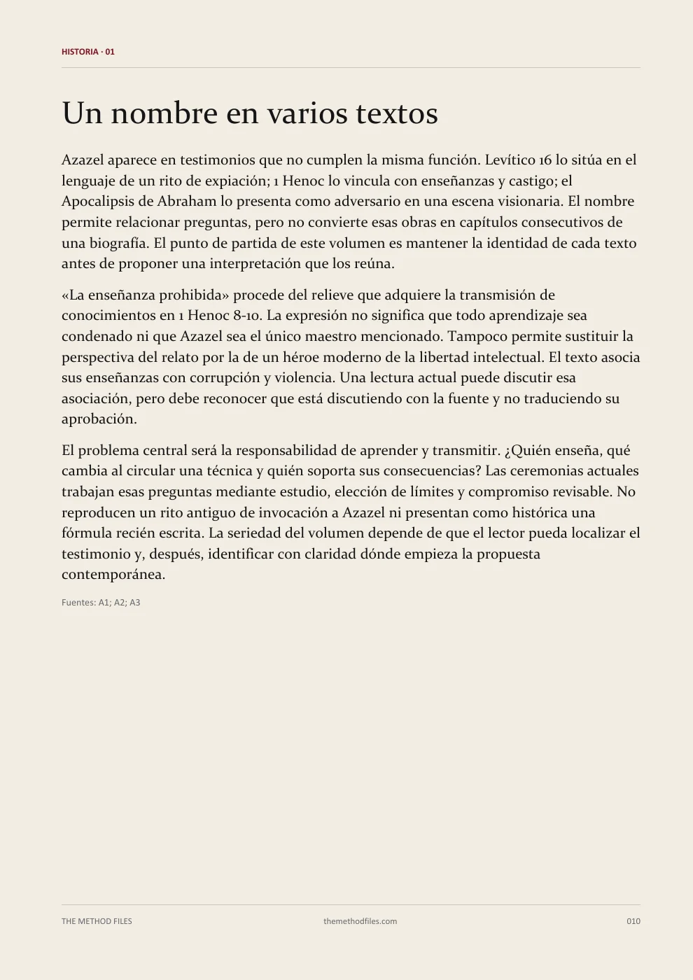 Azazel · Un nombre en varios textos