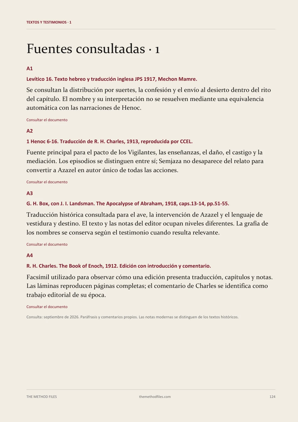 Azazel · Fuentes consultadas · 1