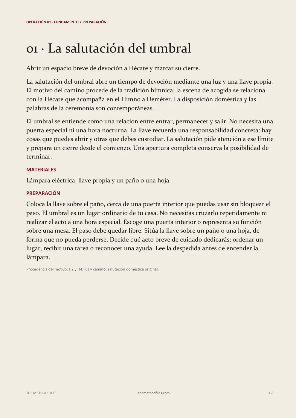 Hécate · 01 · La salutación del umbral