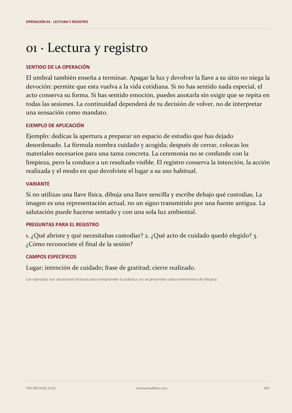 Hécate · 01 · Lectura y registro