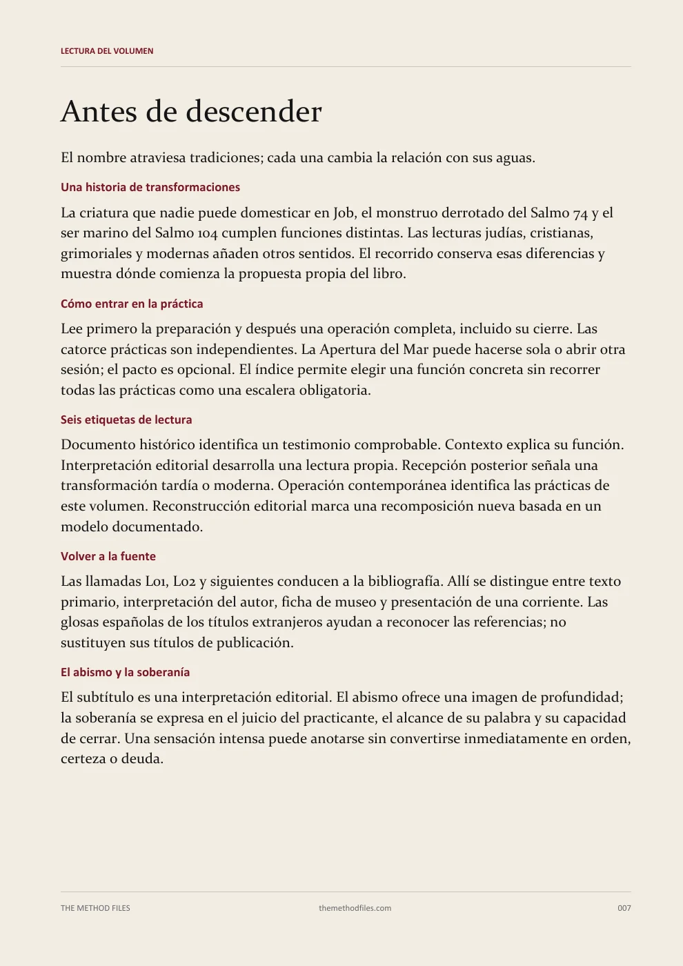Leviatán · Antes de descender