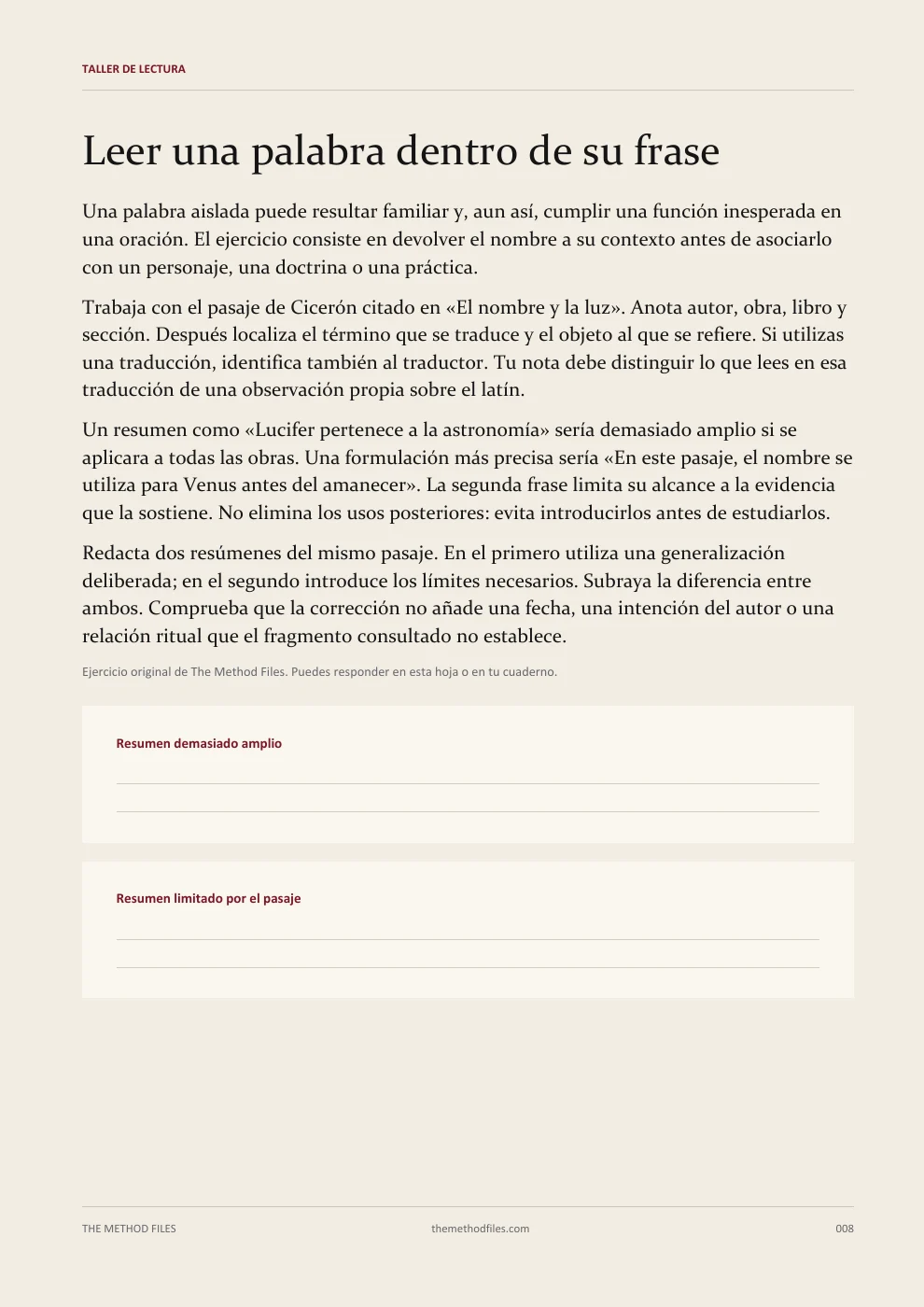 Lucifer · Leer una palabra dentro de su frase