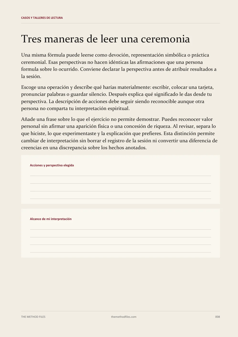 Lucifuge Rofocale · Tres maneras de leer una ceremonia