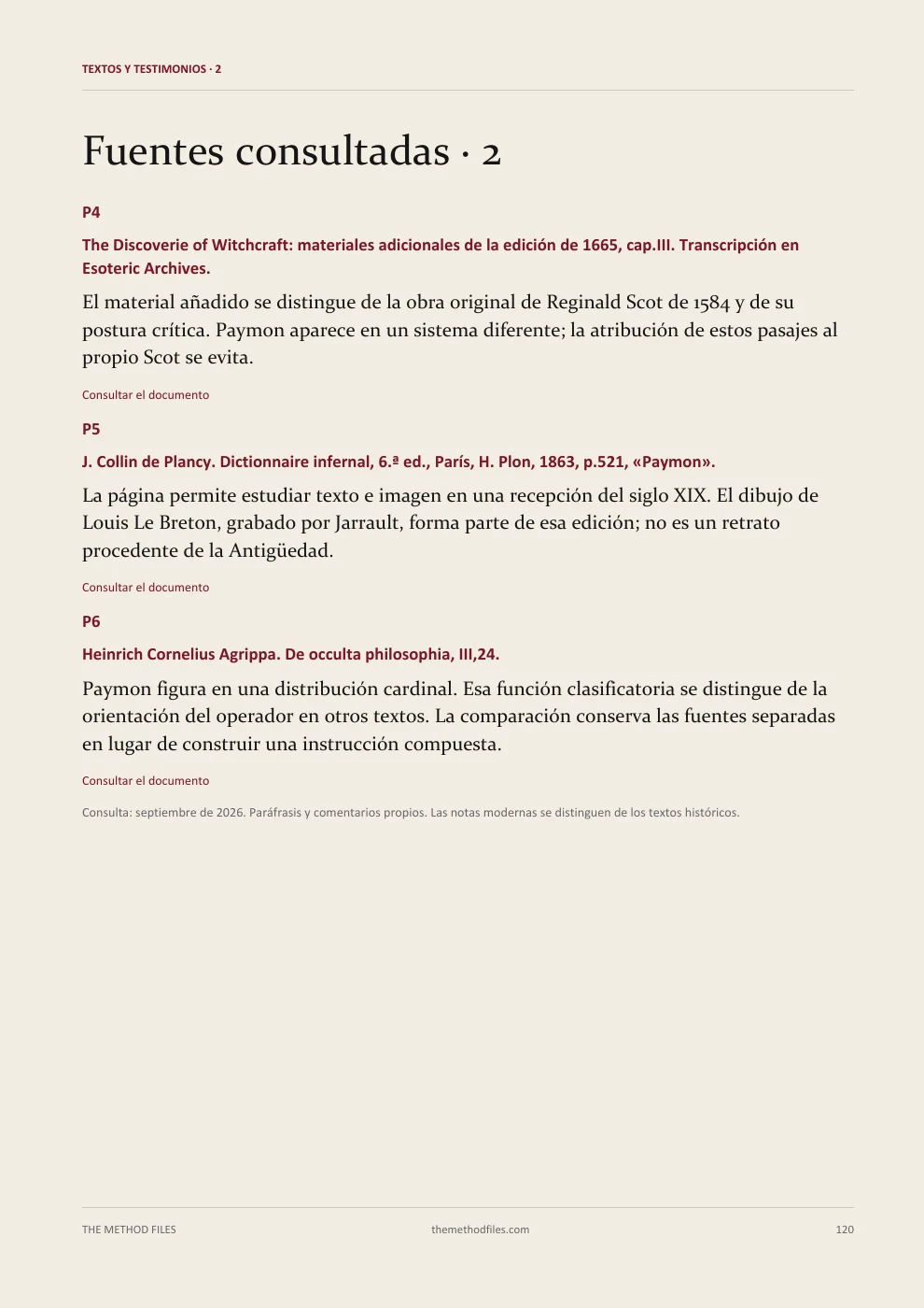Paimon · Fuentes consultadas · 2