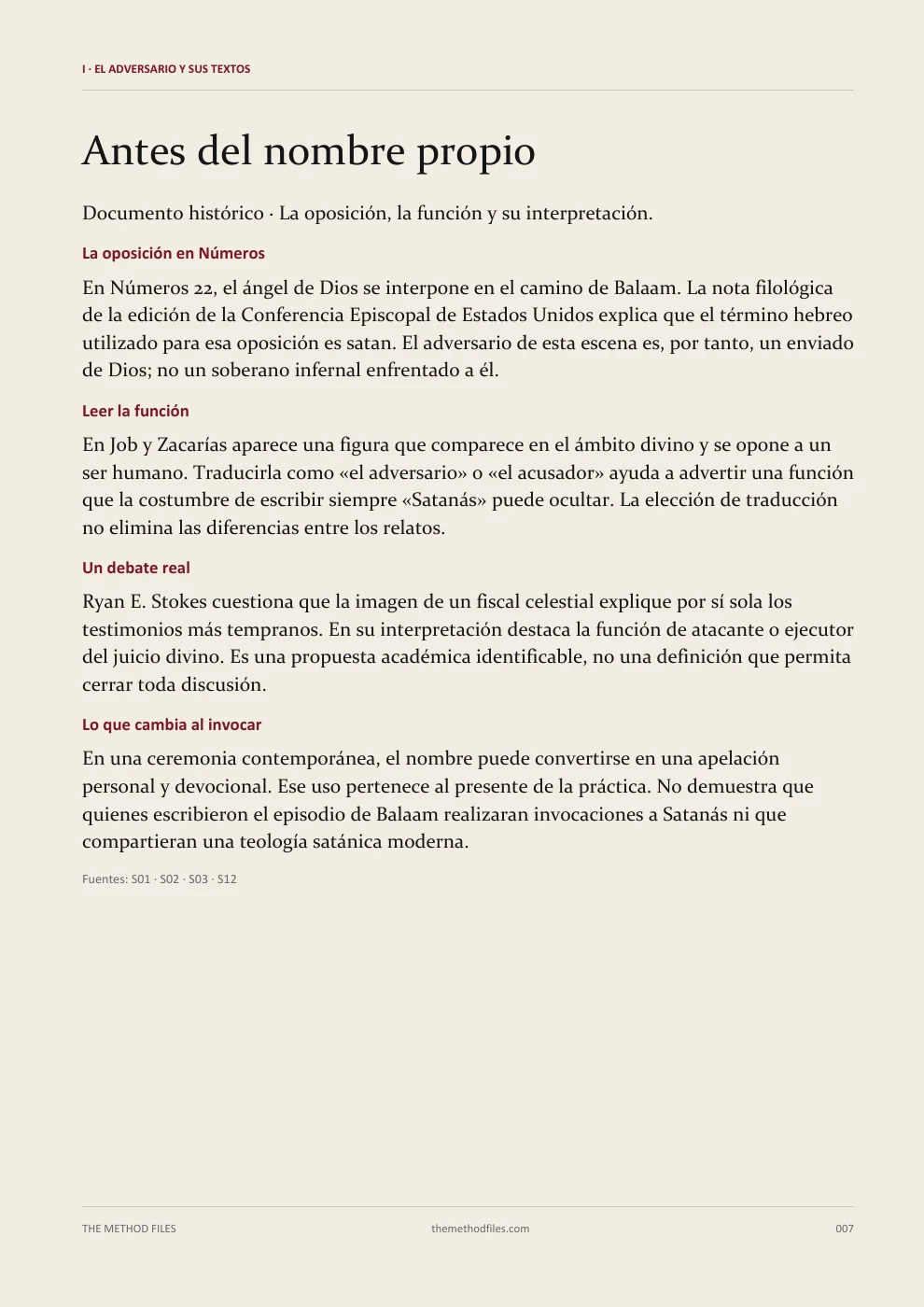 Satanás · Antes del nombre propio