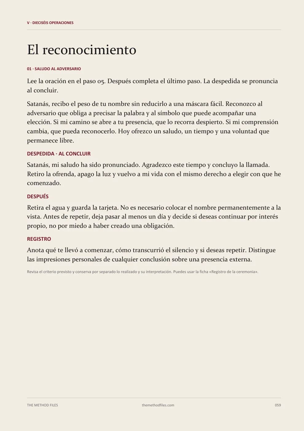 Satanás · El reconocimiento