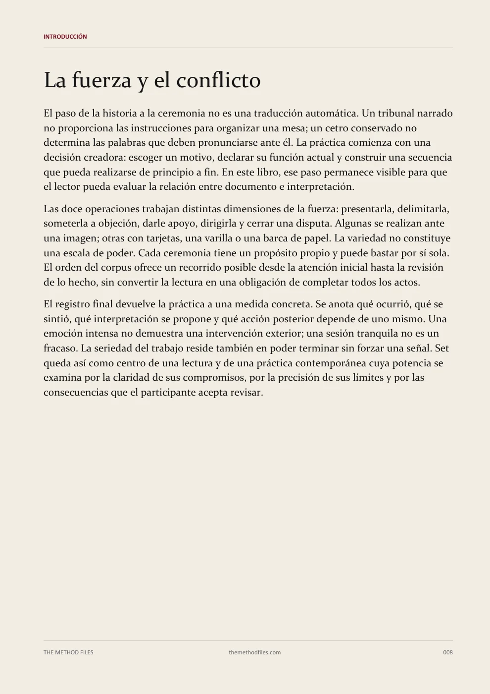Set · La fuerza y el conflicto