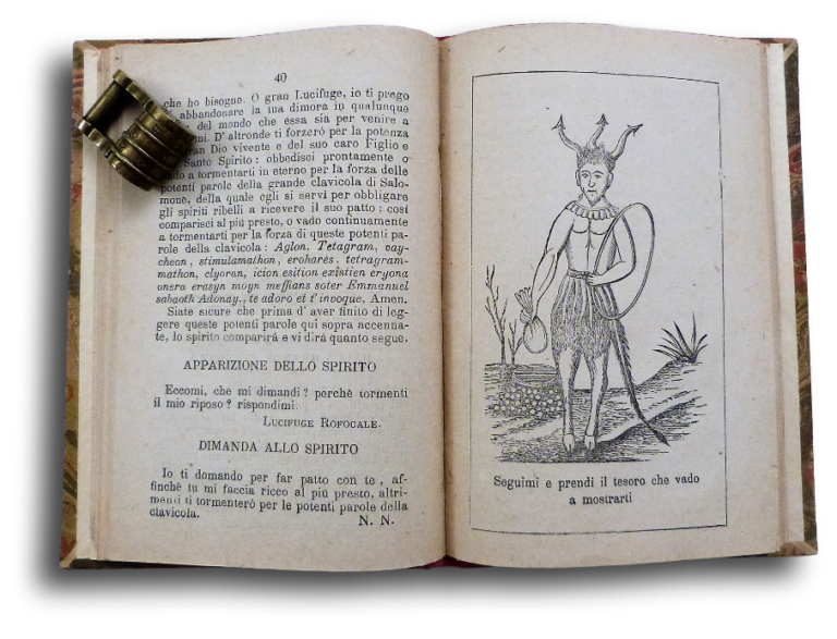 Portada y material editorial de Il vero drago rosso, edición italiana atribuida a G. Sestetti, Losanna, 1862.