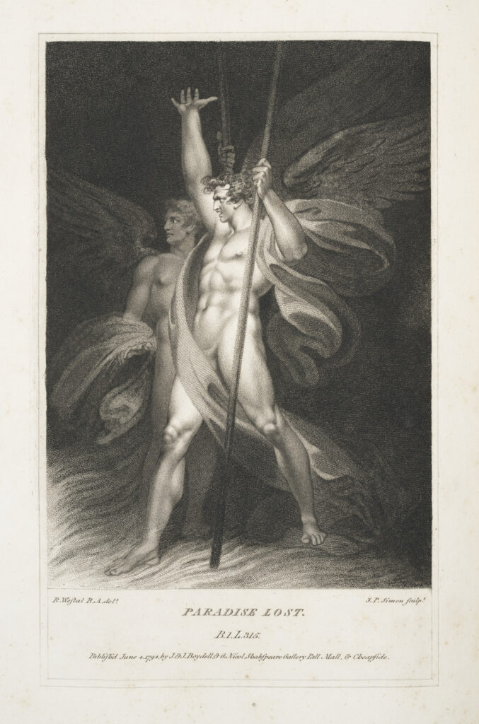 Satanás y Belcebú, grabado histórico de 1794